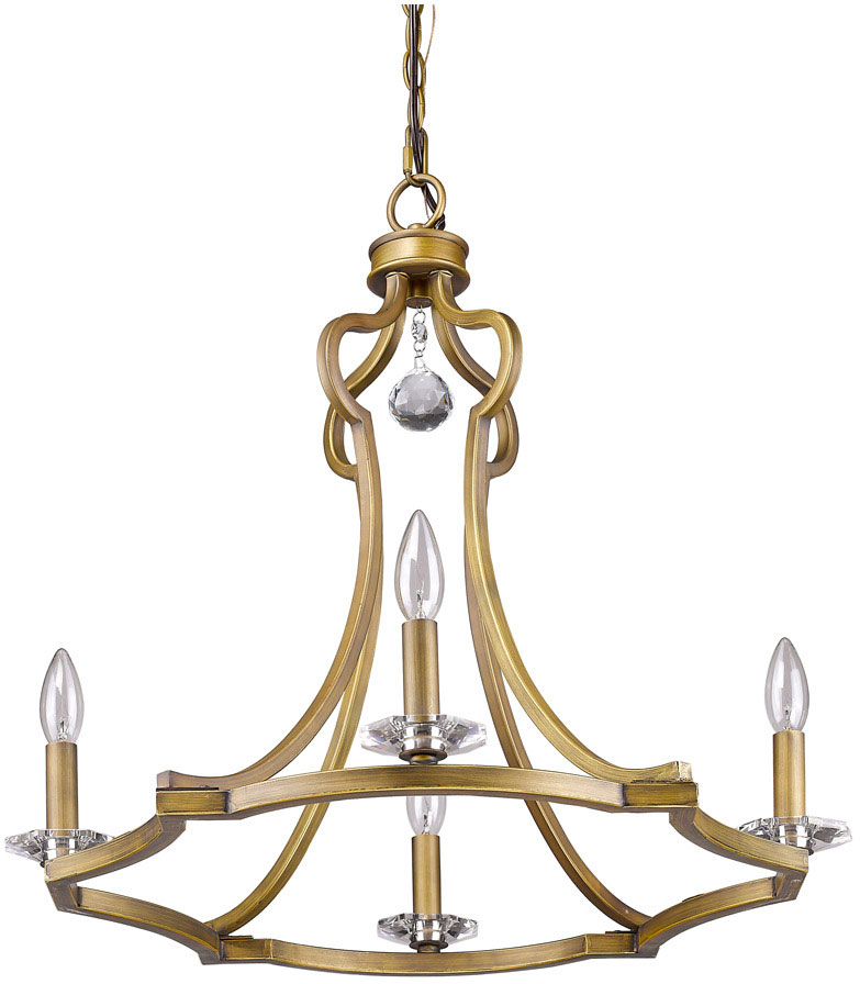 Acclaim Lighting IN11019RB Peyton Raw Brass Mini Chandelier Lamp ACL