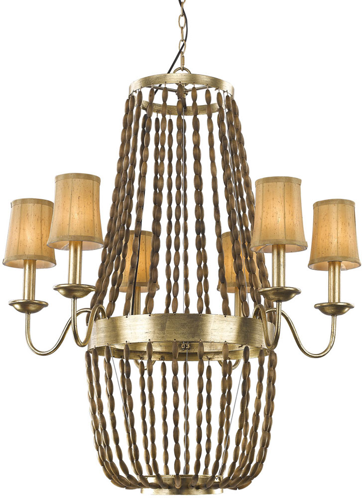 Acclaim Lighting IN11405AGL Anastasia Antique Gold Leaf Chandelier