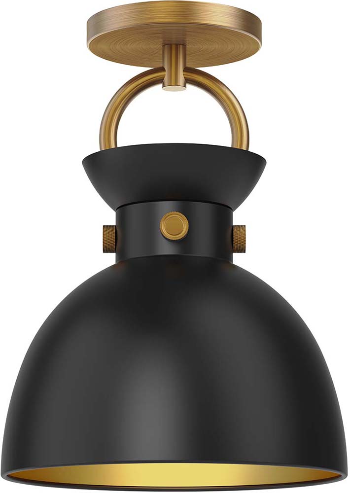 Alora Mood SF411309AGMB Waldo Aged Gold / Matte Black Ceiling Light ...