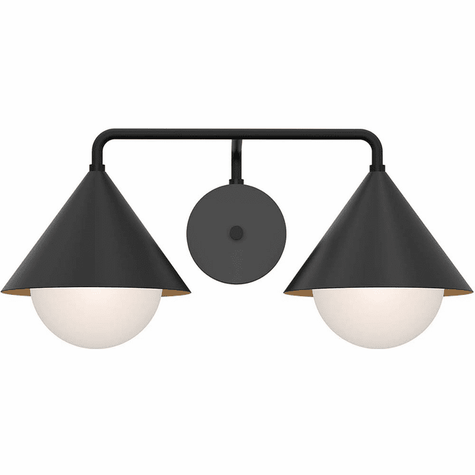 Alora Mood VL485221MBOP Remy Modern Matte Black 2Light Bathroom Vanity