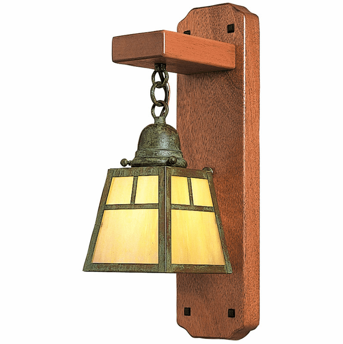 Arroyo Craftsman AWS1 ALine Craftsman Wall Sconce with Mahogany