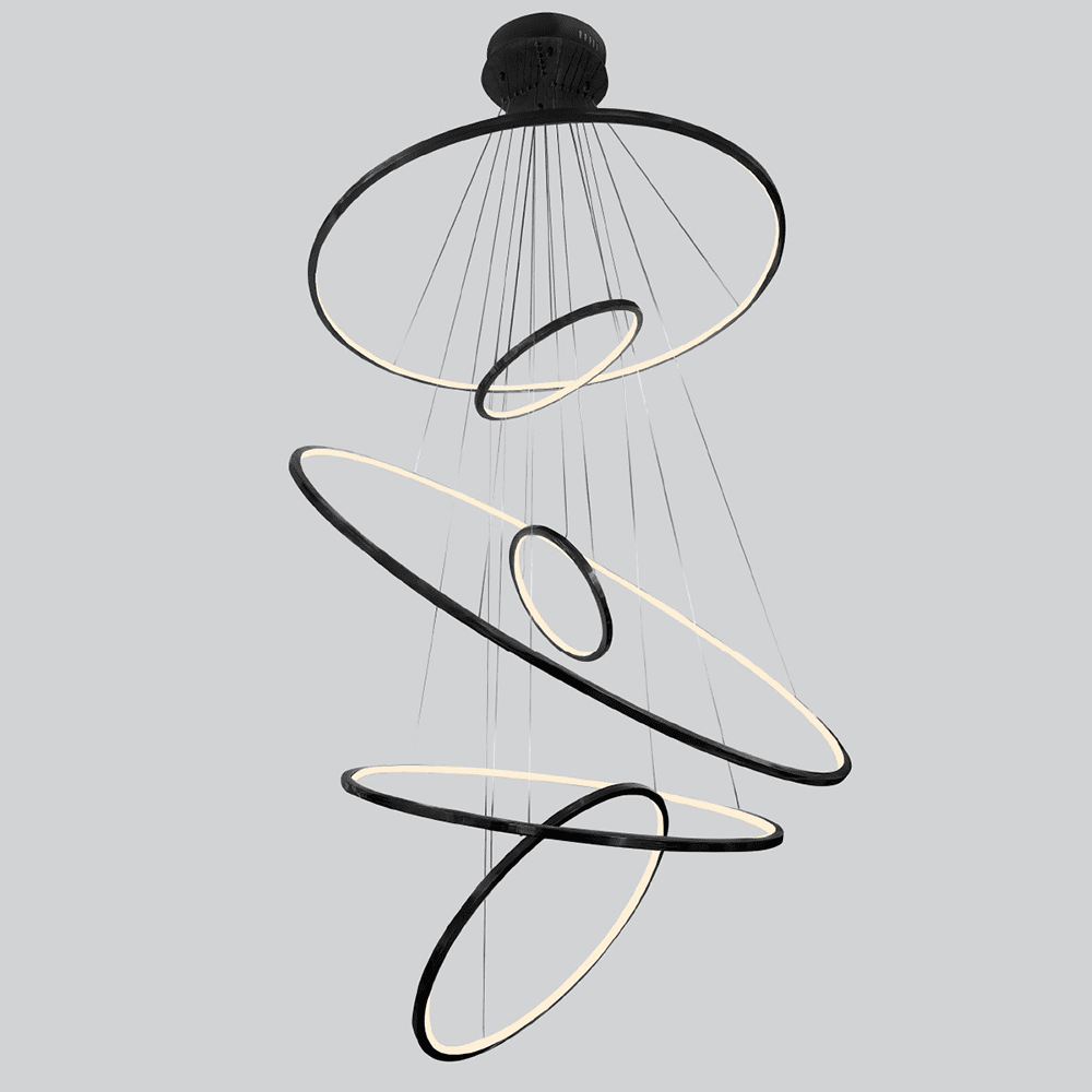 Avenue Lighting HF4446BK Aria Modern Polished Black LED Multi Hanging