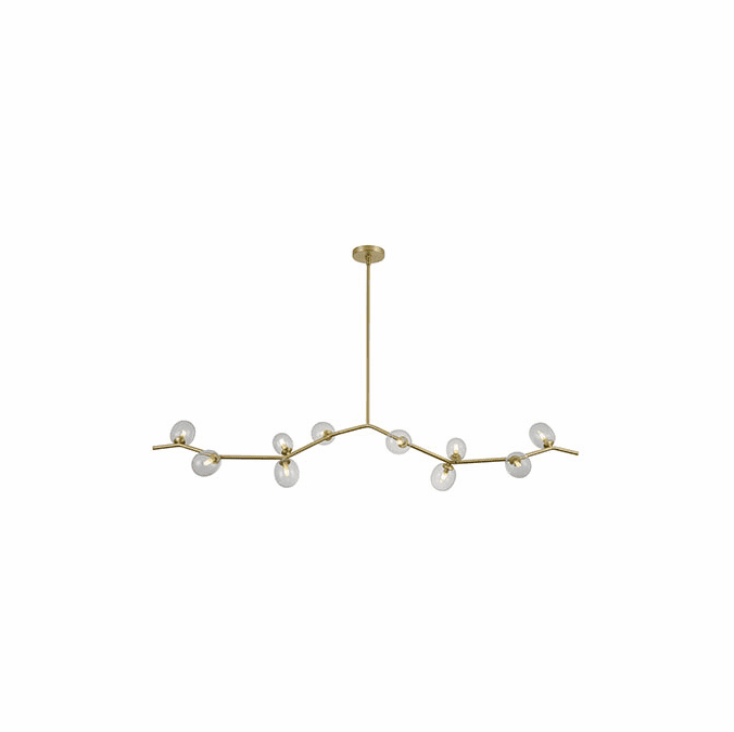 Avenue Lighting HF4810CLR Hampton Contemporary Brushed Brass Halogen