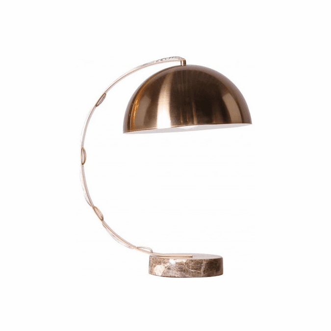 Bethel International MTL04PQGD Contemporary Gold Side Table Lamp BET