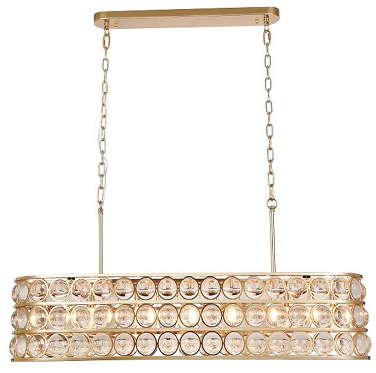 Bethel International MU71 Contemporary Gold Island Light Fixture BETMU71