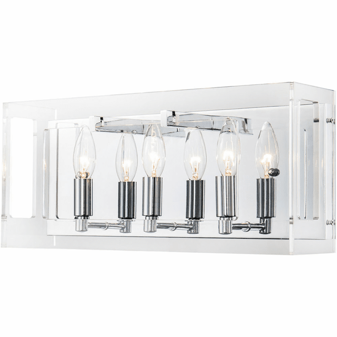 Bethel International TD16CH Modern Chrome Bathroom Vanity Light BET