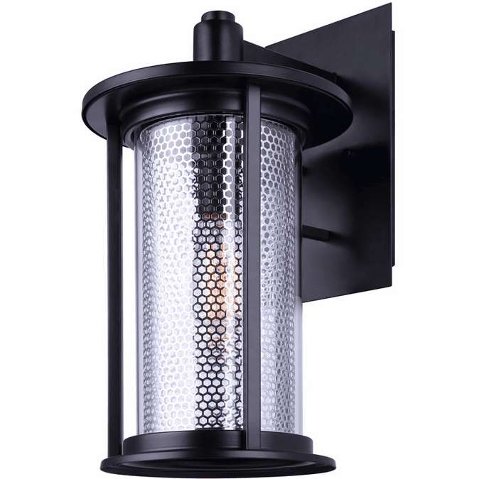 Canarm IOL522BKC Julee Contemporary Black And Chrome Outdoor Wall ...