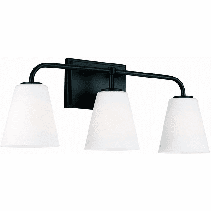 Capital Lighting 149431MB543 Brody Matte Black 3Light Bathroom Wall