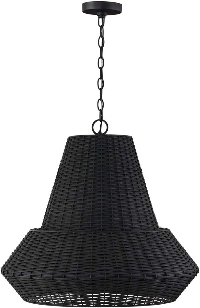 Capital Lighting 347842MB Boca Contemporary Matte Black Hanging Pendant
