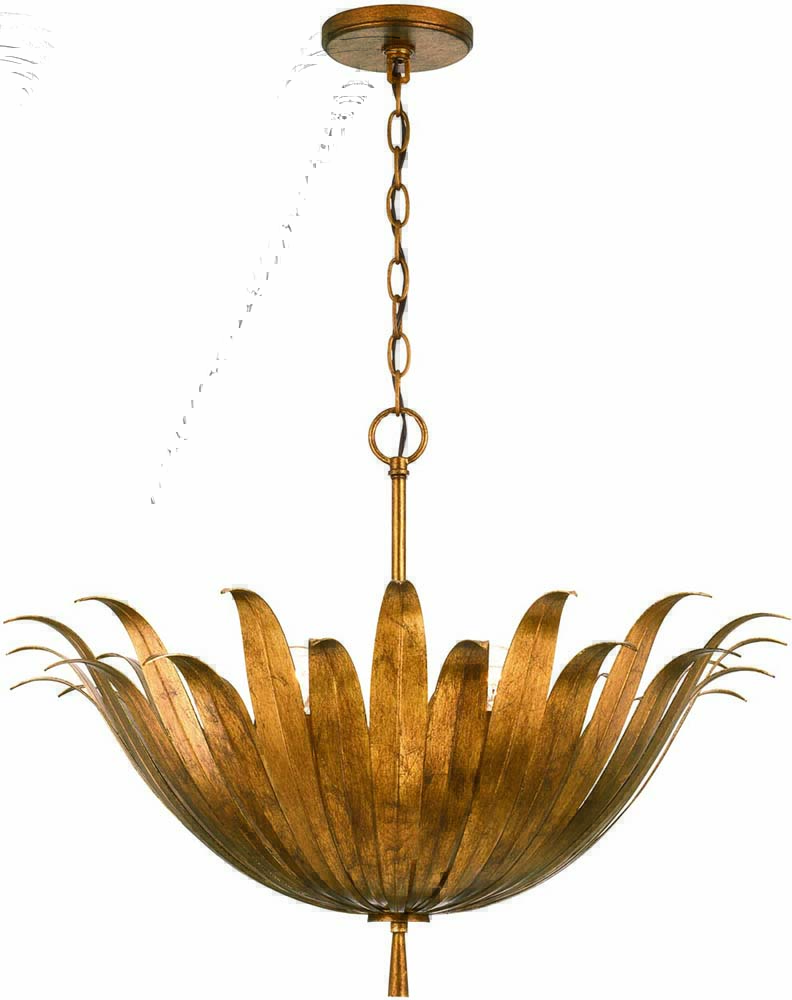 Capital Lighting 349541AG Eden Modern Antique Gold Pendant Light CPT