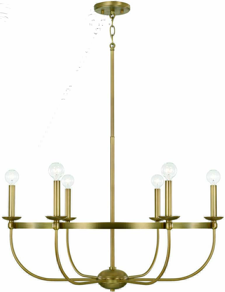 Capital Lighting 425161AD Rylann Modern Aged Brass Chandelier Lamp