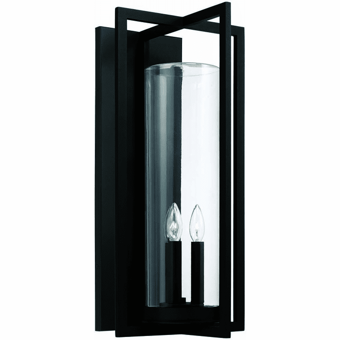 Capital Lighting 948231BK Kent Modern Black 12" Exterior Sconce