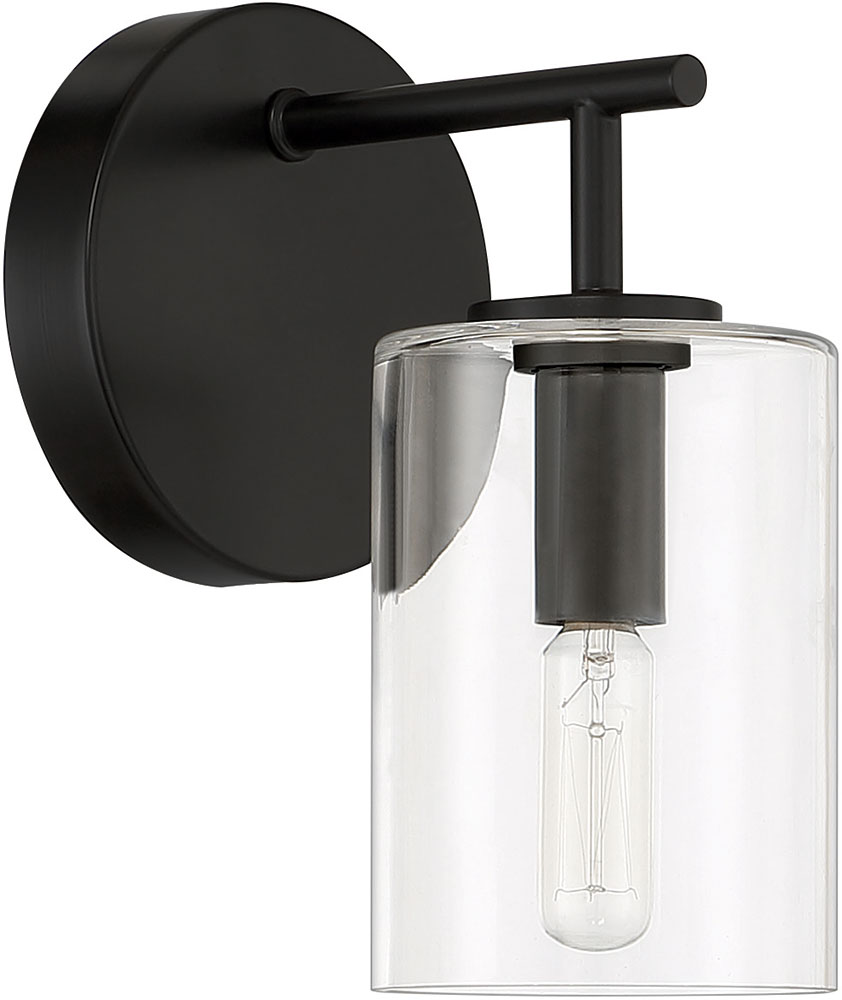 Craftmade 55661FB Hailie Contemporary Flat Black Wall Sconce Light