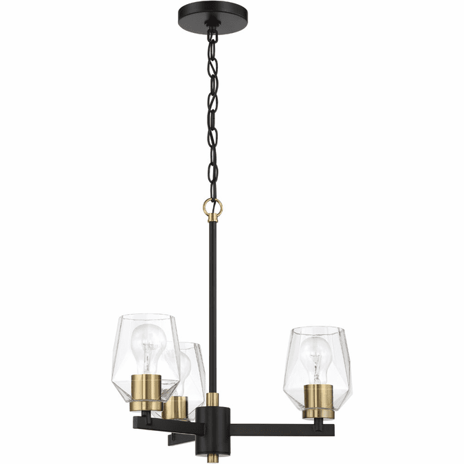 Craftmade 56923FBSB Avante Grand Contemporary Flat Black / Satin Brass