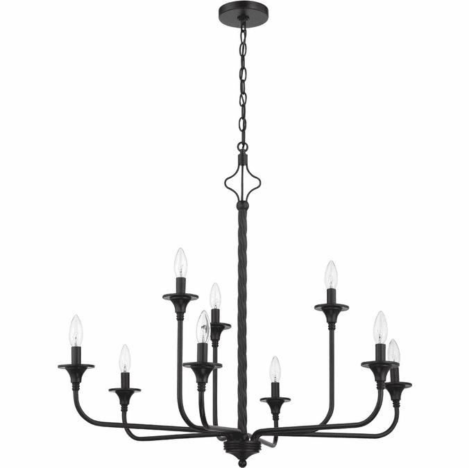 Craftmade 57029FB Jolenne Modern Flat Black Chandelier Lamp CFT57029FB
