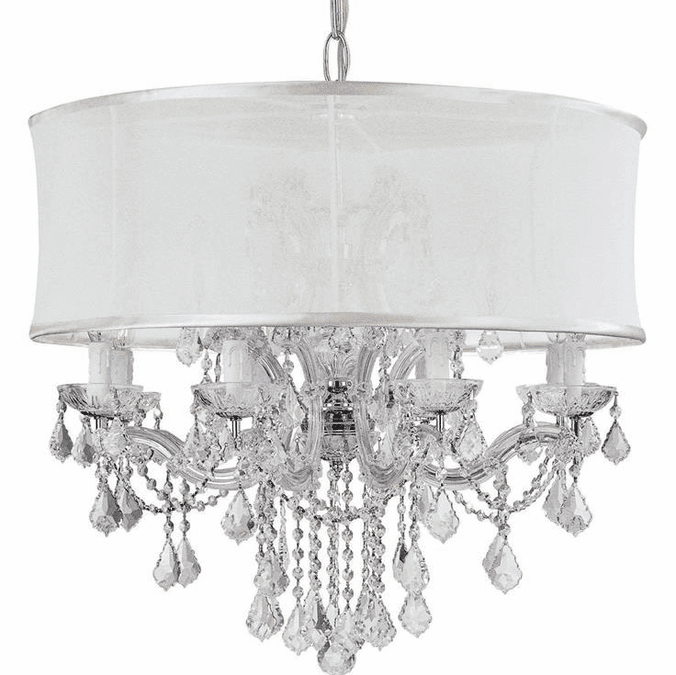 Crystorama 4489CHSMWCLM Brentwood Polished Chrome Ceiling Chandelier CRY4489CHSMWCLM