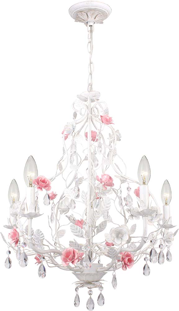 Crystorama 4856WW Lola Crystal Wet White Ceiling Chandelier CRY4856WW