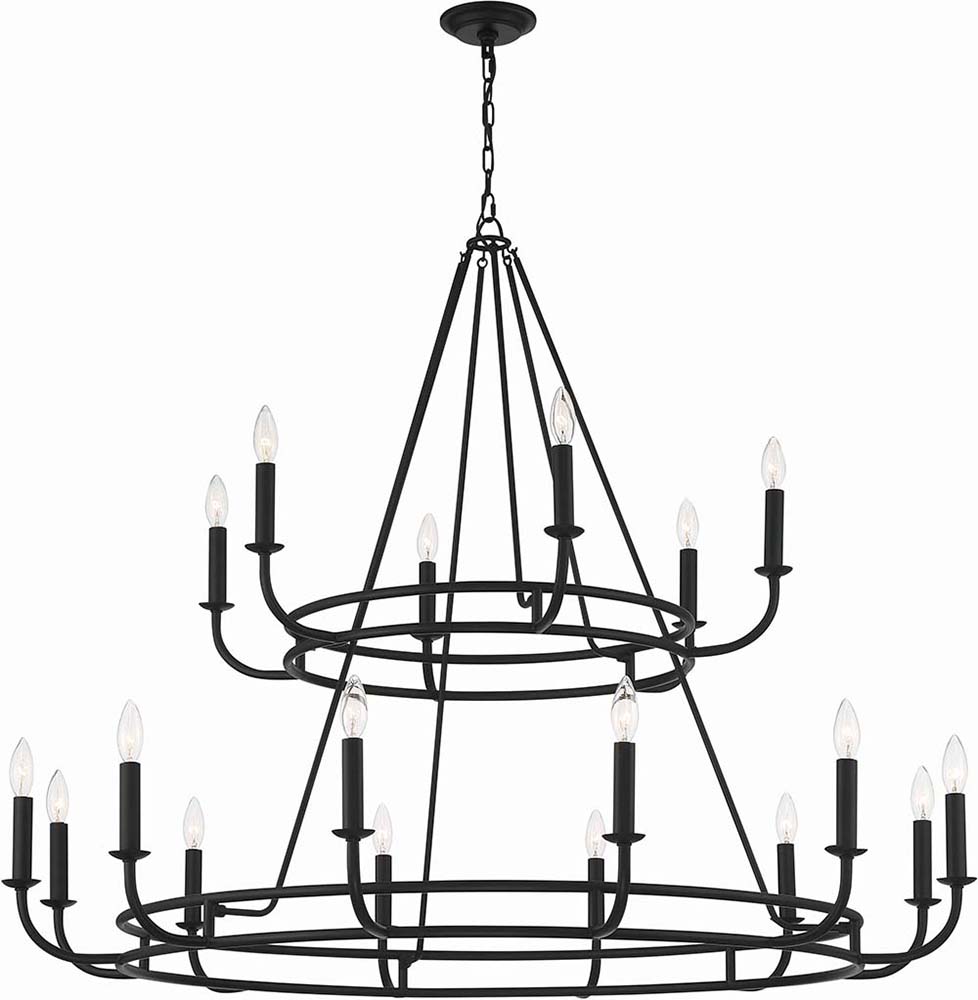 Crystorama BAIA2109MK Bailey Matte Black Chandelier Lighting CRY