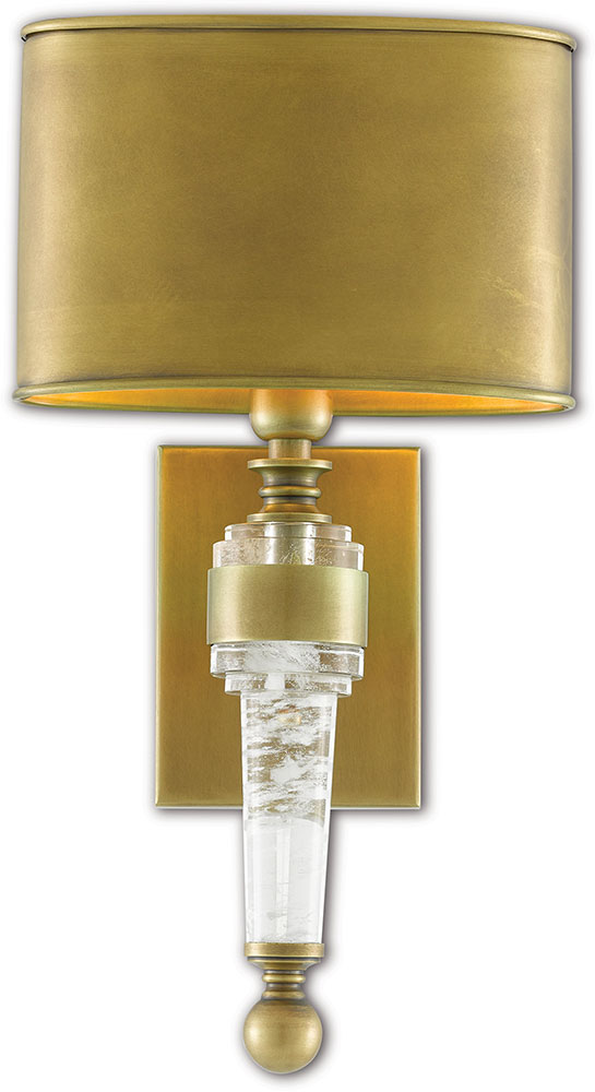 Currey & Company 50000177 Lindau Modern Antique Brass Sconce Lighting