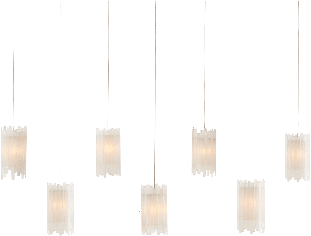 Currey & Company 90001062 Escenia Contemporary Frosted / Silver Multi