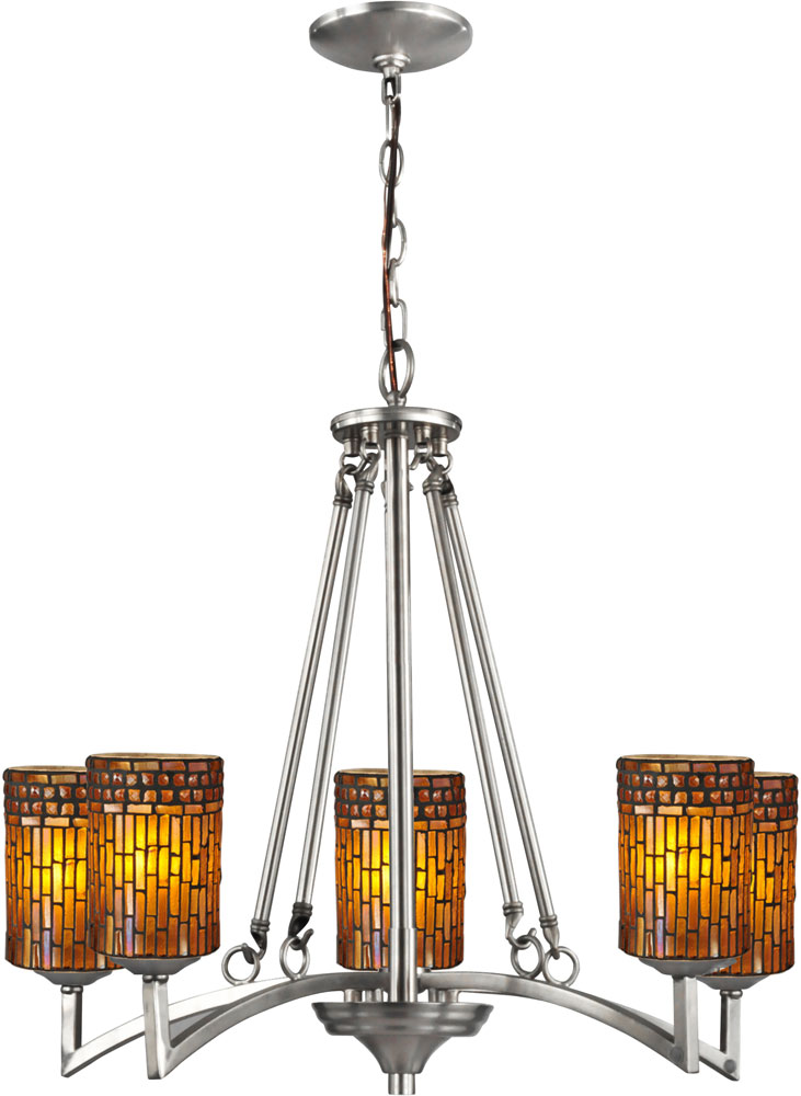 Dale Tiffany TH13329 Calico Tiffany Dark Antique Bronze Chandelier Lamp