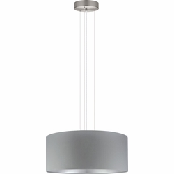 EGLO 31606A Maserlo Contemporary Satin Nickel Drum Hanging Light Fixture