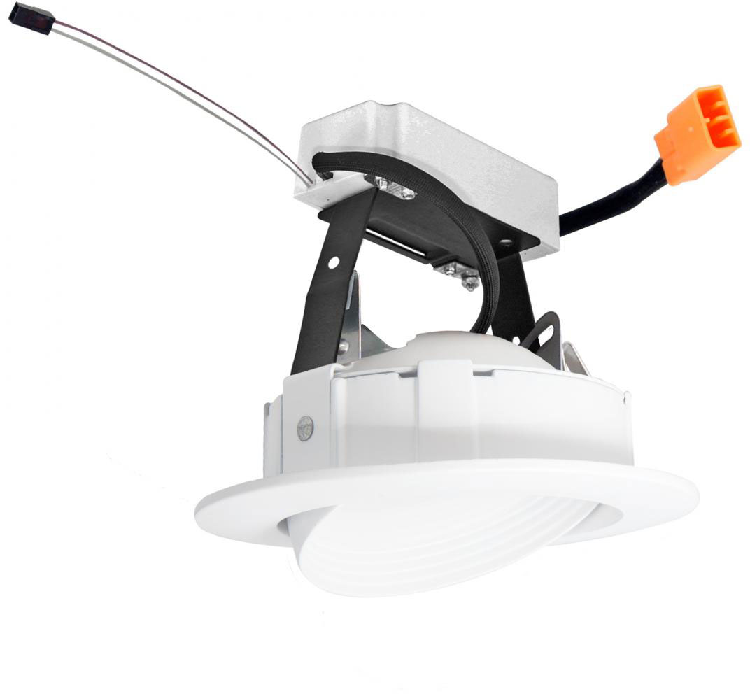 Elco EL414DXW Contemporary White 4 Inch 010V Adjustable Gimbal LED