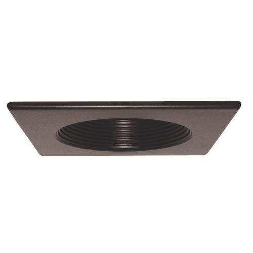 Elco EL4351BZ Bronze 4" Square Baffle Recessed Light Fixture Trim ELC