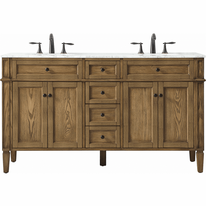 Elegant VF12560DDW Park Avenue Driftwood Double Sink and