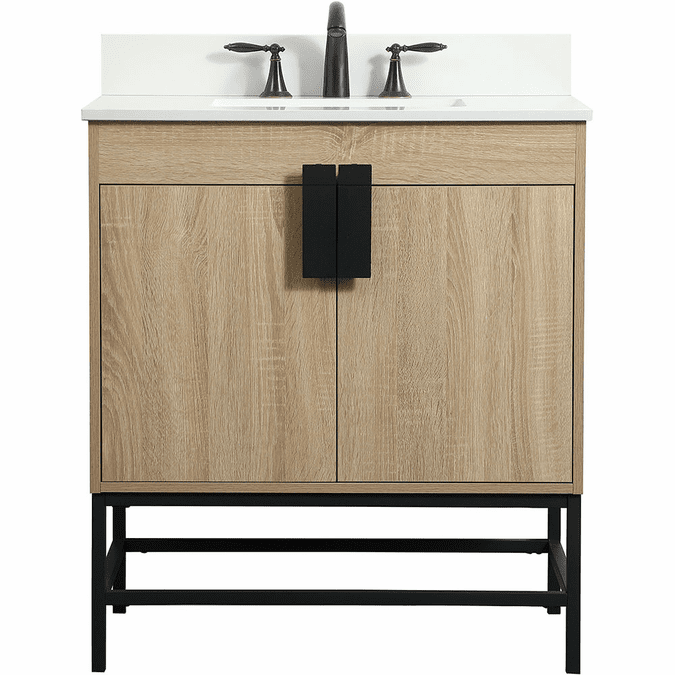 Elegant VF48830MWBS Eugene Modern Mango Wood Single Sink and