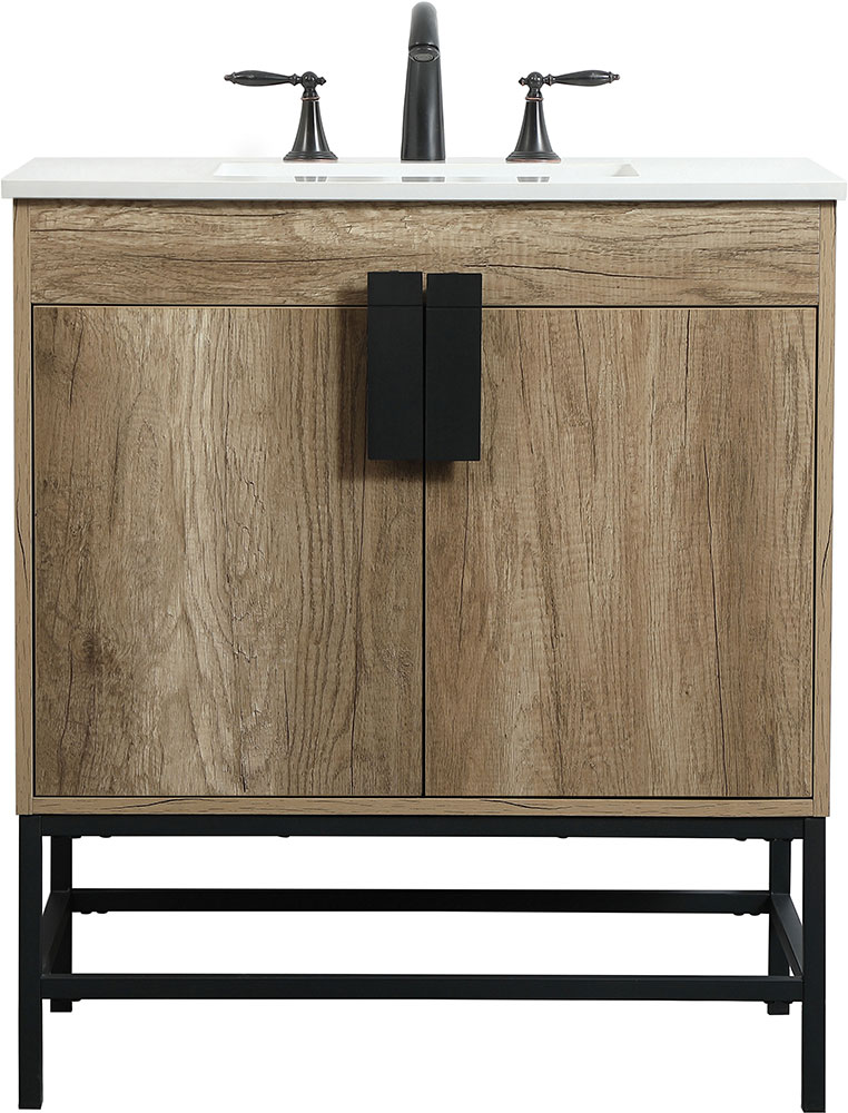 Elegant VF48830NT Eugene Modern Natural Oak Single Sink and Cabinet ...