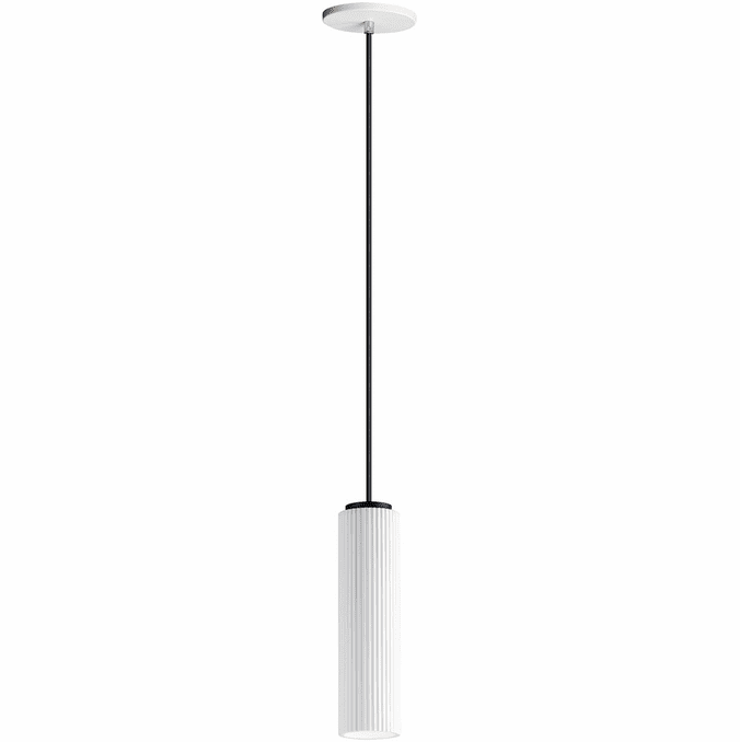 ET2 E25038WTBK Pleat Contemporary Black LED Mini Drop Lighting Fixture