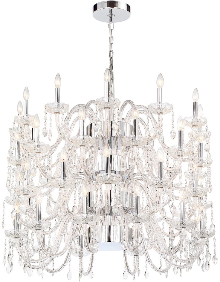 Eurofase 33762012 Ferrero Contemporary Chrome Hanging Chandelier EUR