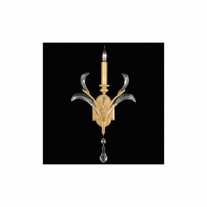 Fine Art Handcrafted Lighting 705150-3 Beveled Arcs Crystal Gold Leaf Wall Lighting
