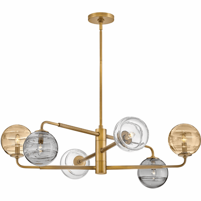 Fredrick Ramond FR30506HBR Oberon Modern Heritage Brass LED Lighting