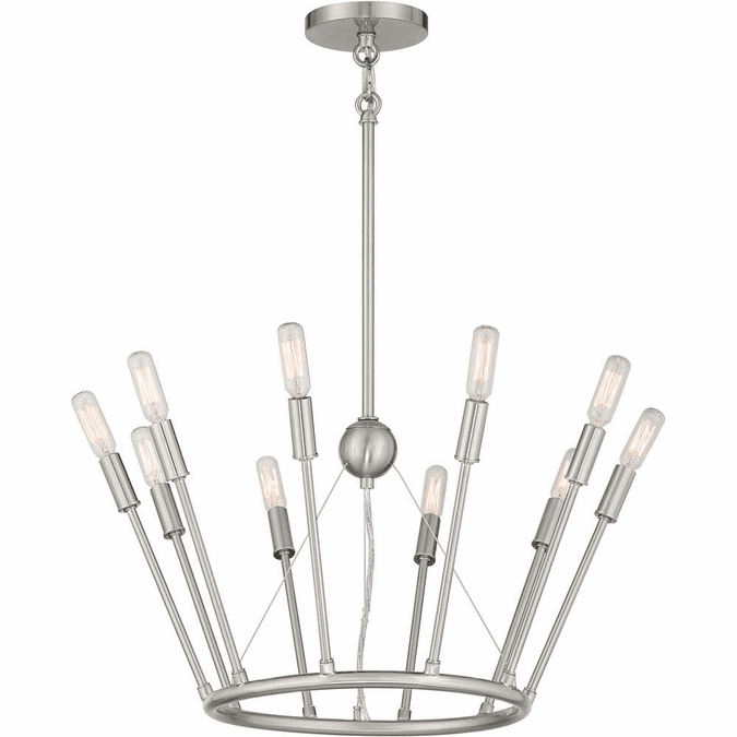 Kovacs P1680084 Royalty Contemporary Brushed Nickel Chandelier