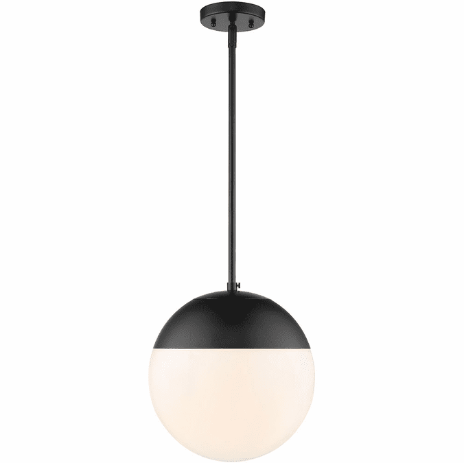 Golden Lighting 3218-L BLK-BLK Dixon Modern Matte Black Mini Hanging Pendant Light