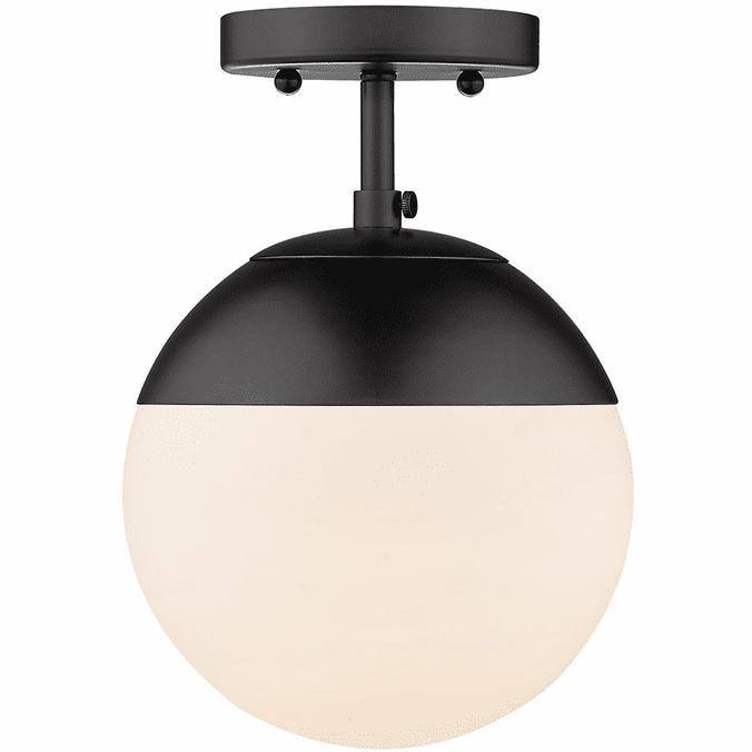 Golden Lighting 3218SFBLKBLK Dixon Contemporary Matte Black Ceiling