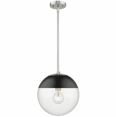 Golden Lighting 3219-L PW-BLK Dixon Modern Pewter Mini Hanging Pendant Lighting