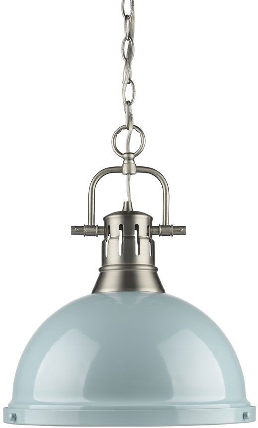 Golden Lighting 3602L PWSF Duncan Pewter Pendant Light Fixture GOL
