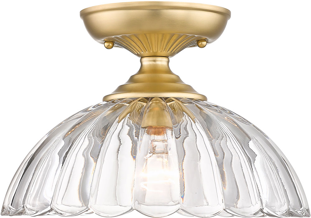Golden Lighting 6952SF BCBCLR Audra Contemporary Brushed Champagne