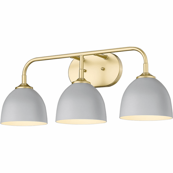 Golden Lighting 6956BA3 OGMGY Zoey Olympic Gold 3Light Bathroom