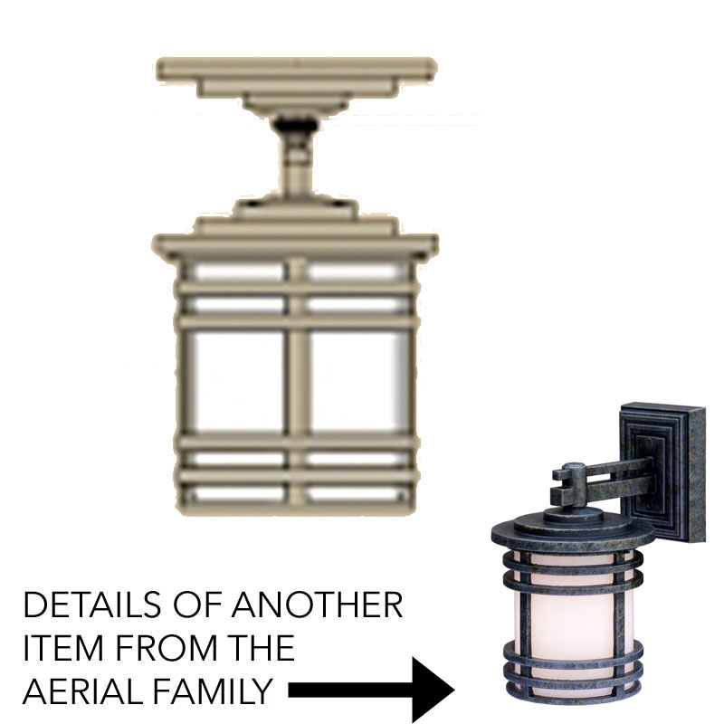 Hanover Lantern B55221 Aerial Medium Outdoor Overhead Lighting HANB55221