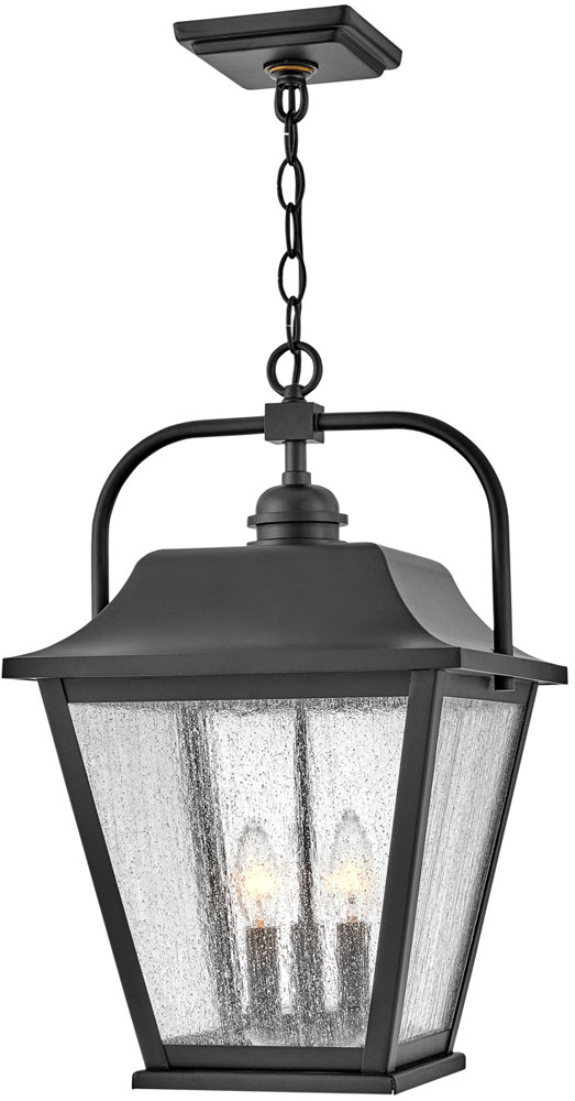 Hinkley 10012BK Kingston Black LED Outdoor Pendant Light HIN10012BK