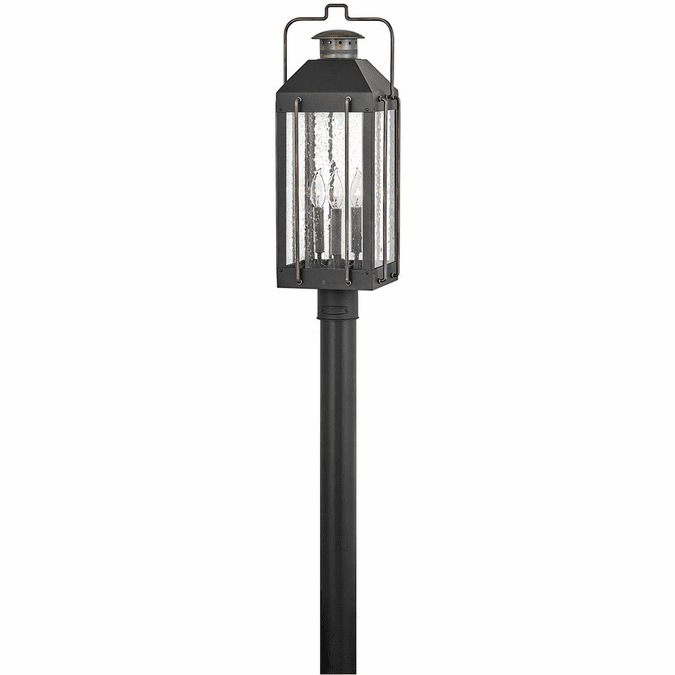 Hinkley 2731TK Fitzgerald Contemporary Textured Black Outdoor Lamp Post