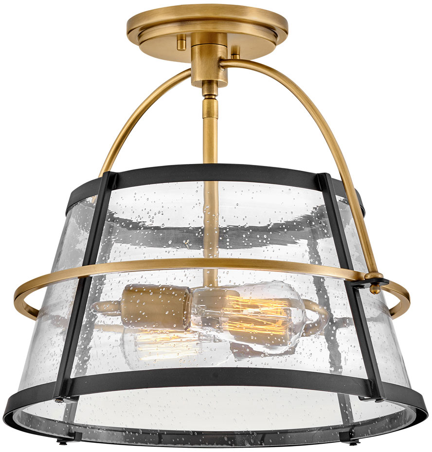 Hinkley 38111HB Tournon Modern Heritage Brass / Black LED Overhead
