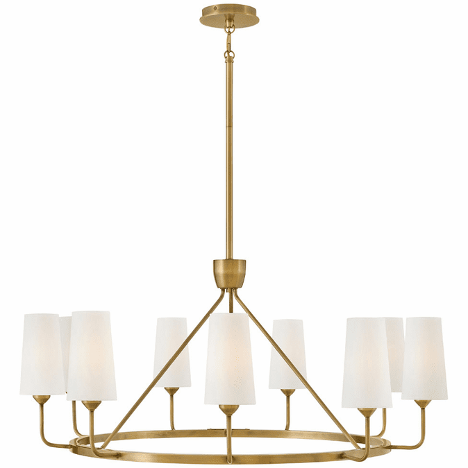 Hinkley 45009HB Lewis Heritage Brass LED Ceiling Chandelier HIN45009HB