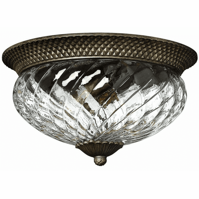 Hinkley 4881PZ Plantation Bronze 2 Light Tropical Flush-Mount