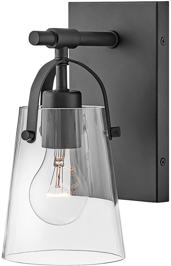 Hinkley 5130BK Foster Modern Black LED Wall Sconce Lighting HIN5130BK