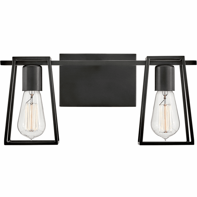 Hinkley 5162BK Filmore Contemporary Black LED 2Light Bathroom Wall